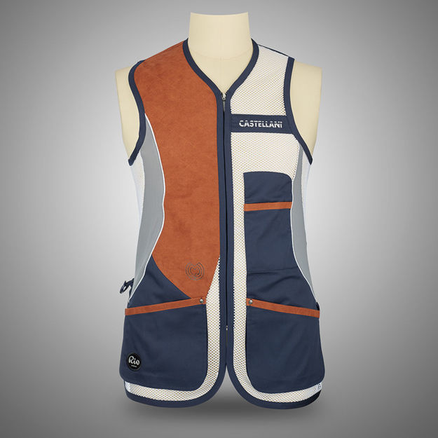 Castellani shooting vest VARIOUS SIZES Green and White Right Handed 